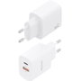 Aisens Cargador GaN 30W con USB-C y USB-A Blanco